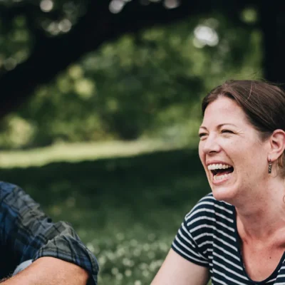 Group of adults laughing together
