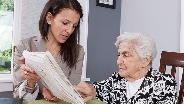 Lori with senior patient